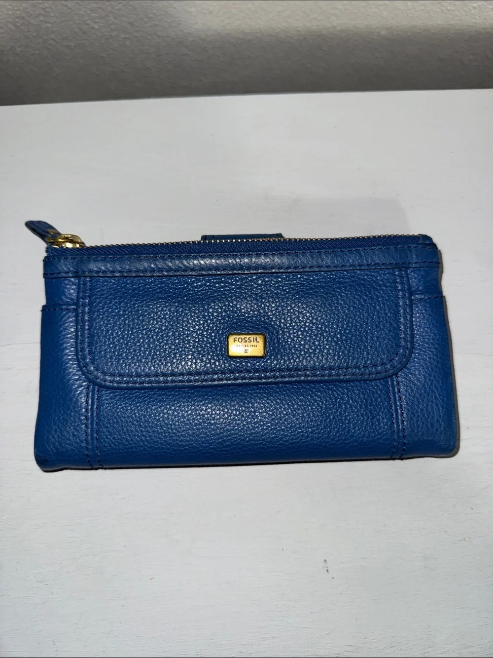 Fossil Blue Leather Wallet